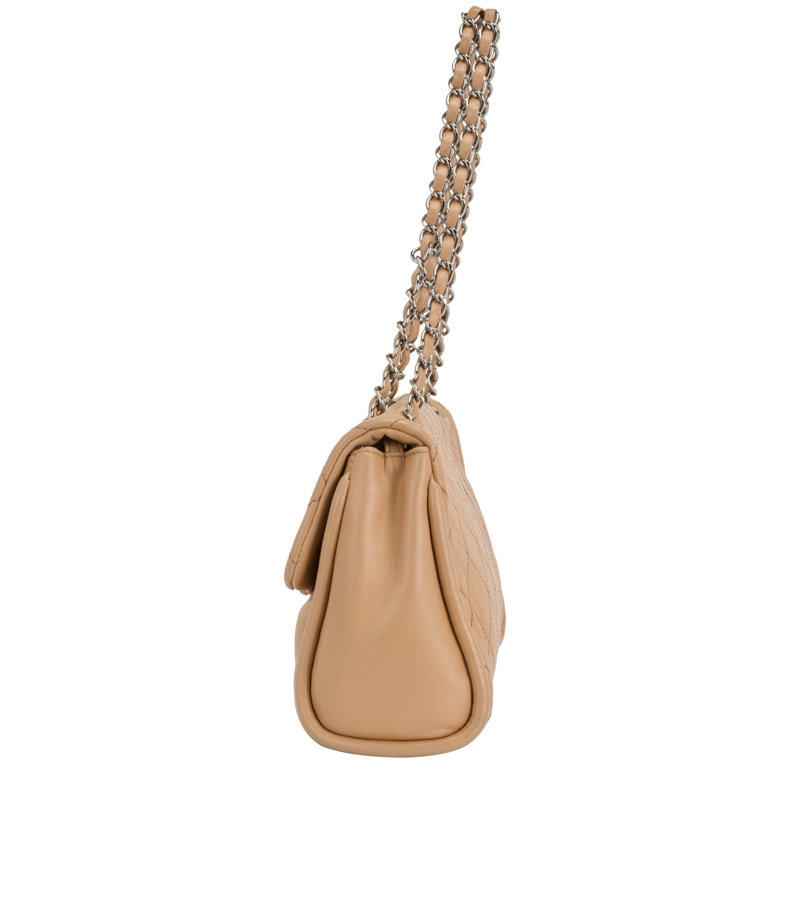 Matelasse Shoulder Bag, &pound;1,600, Handbags, Tan, Leather, Bottom view